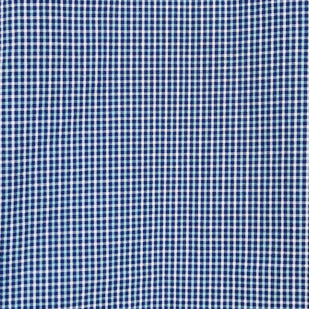 J Crew‎ Men's Slim Untucked Flex Washed Blue & White Mini-Checked Shirt Size L